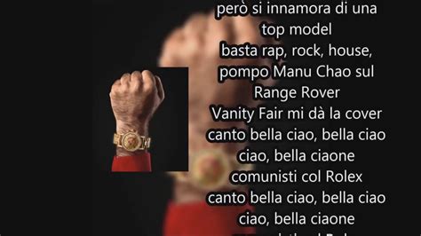 canzone rolex testo|rolex song.